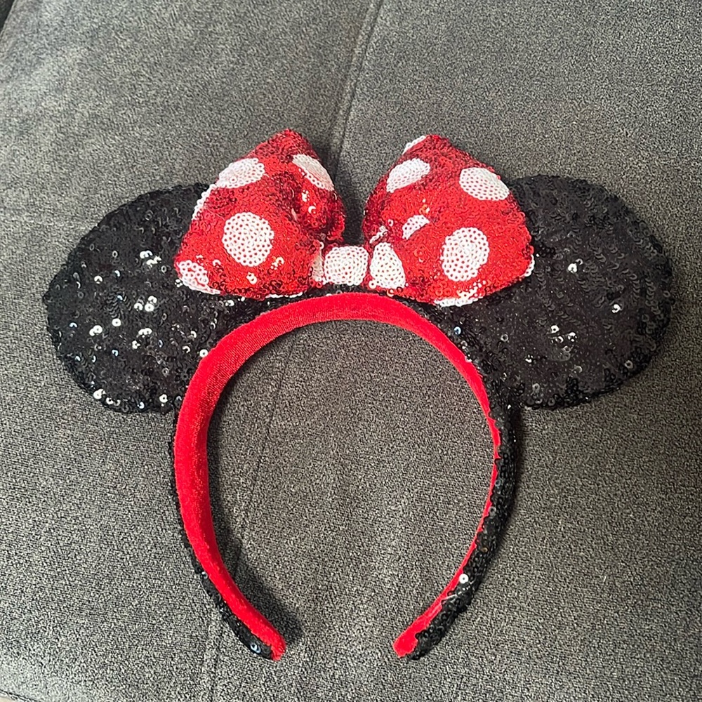 Disneyland sequins Minnie ears headband